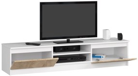 TV asztal Katalina  (fehér + szonoma tölgy). Akció -15%. 1069406
