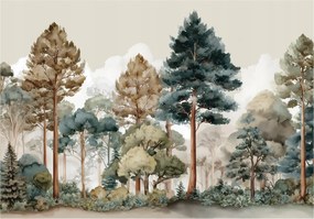 Fotótapéta Gyerekeknek Erdő Fák Lány Gyerek Tapéta 250x175