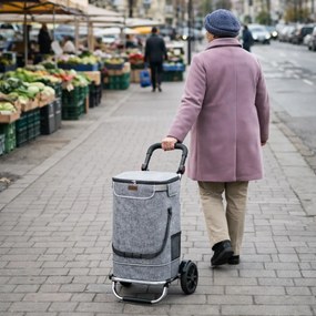 EASY bevásárlótáska kerekekkel, 50l, szürke Monzana