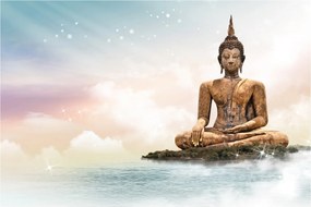 Kép - Buddha vigyáz a földre (90x60 cm)