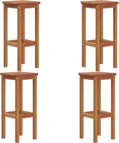 vidaXL 4 db tömör akácfa bárszék