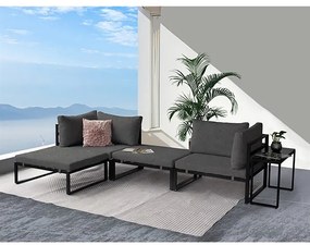 Kerti Garnitúra, Fém + Szövet, Szürke. AZ-L1761 GREY