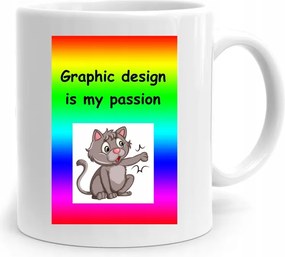 Ajándék Bögre Grafika Graphic Is My Passion fényképes nyomtatással