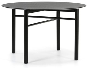 Junco fekete kerek étkezőasztal, ø 120 cm - Teulat