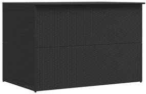 vidaXL fekete polyrattan kerti tárolóláda 150 x 100 x 100 cm