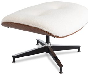 Prémium Forgó Fetel Lábtartóval Fehér Bouclé Szövettel. PALERMO