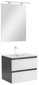 Vario Forte 60 komplett fürdőszoba bútor antracit-fehér