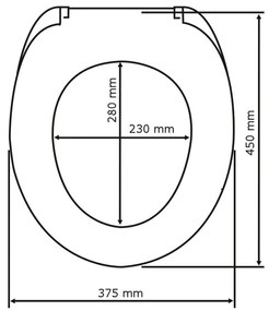 Premium Ottana WC-ülőke gránit dekorral, 45,2 x 37,6 cm - Wenko