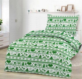 X-MAS GREEN pamut lepedő DeLuxe