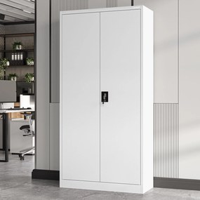 Fém iratszekrény JAN, 900 x 1850 x 400 mm, fehér