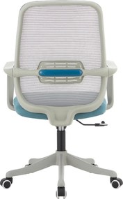 Irodai szék, szürke/kék, DERVIN