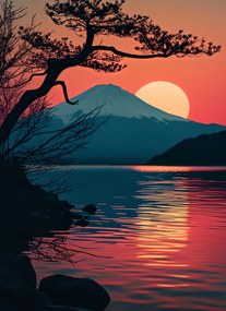 Poszter 40x55cm Hegy este