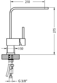 ALVEUS 1134830 - Mosogató csap LAGUNA 28,6 cm monarch réz