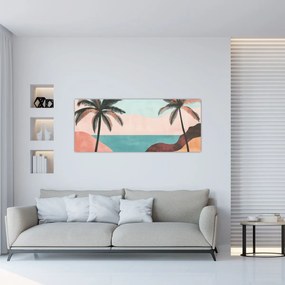 Kép - Pálmafák a tengernél (120x50 cm)