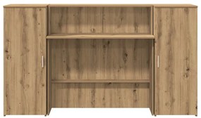 recepciós pult kézműves tölgy 180x50x103,5 cm szerelt fa
