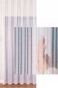 Függöny Fehér Ezüst Lurex Minőség Praktikus Sárkány Szalaggal Sz. 380x180