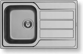 Rozsdamentes acél mosogató Pyramis Athena 79x50 1B 1D