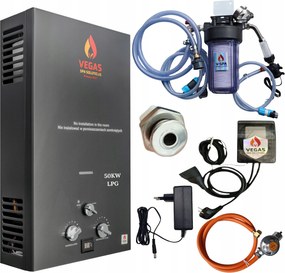 Propán-bután fűtőtest kályha kerti dézsafürdőhöz, Spa-hoz 50KW Fa És Gáz Tüzelésű