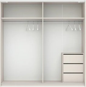 BERNO ruhásszekrény, 200 cm | Kasmír + Jackson hickory tölgy