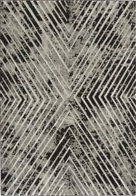 Luxus Csillogó Szőnyeg Fekete Ezüst Allora Hálószobába 120x170 cm