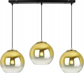 Mennyezeti Lámpa Lógó Hármas Csillár Arany Üveg Lámpabúra Gömbök Az Asztal Felett