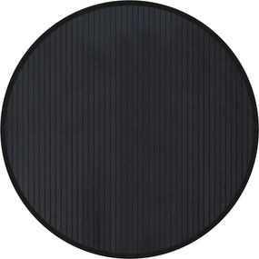 vidaXL kerek fekete bambusz szőnyeg 80 cm