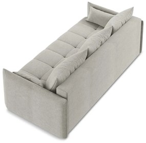 Világosszürke kinyitható-tárolóhelyes kanapé 225 cm Moku – Makamii