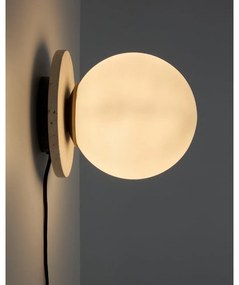 Fehér-krémszínű márvány fali lámpa ø 20 cm Malachi – Kave Home