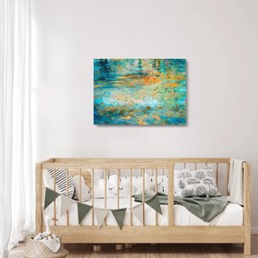 A kék absztrakció képe (üvegen) (70x50 cm)