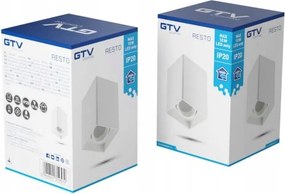 Resto Mennyezeti lámpatest, GU10, max20W IP20, Pc, 80x80x125mm, szögletes, fehér