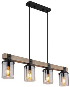 Globo 15555-4H - Csillár zsinóron LILA 4xE27/60W/230V