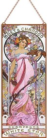 Alfons Mucha - White Star üvegkép, falikép