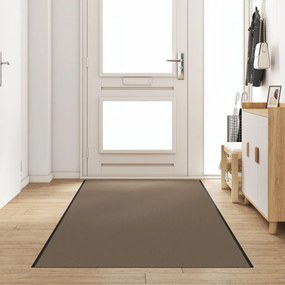 Ajtószőnyeg Beige és fekete 120 x 400 cm Polipropilén és vinil