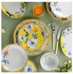 50 darabos színes/porcelán étkészlet