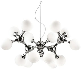 Ideal Lux - Csillár zsinóron NODI 15xE14/28W/230V fényezett króm/fehér