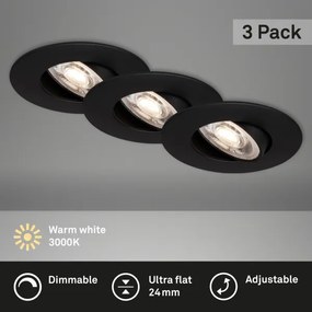 Briloner - KÉSZLET 3x LED dimmelhető fürdőszobai lámpa LED/4,9W/230V IP23