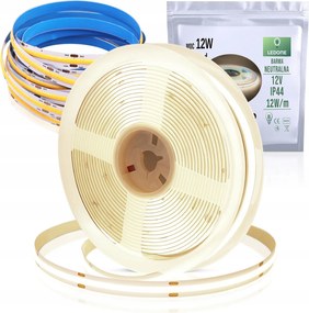 Led szalag Neon Cob 12V 12W ip44 1m 320 dióda 4000K Fehér Semleges 8MM 980lm