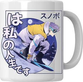 Bögre Anime Snowboarder Ajándék Síelőknek Téli sportok Hó