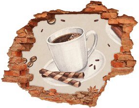 3d-s lyuk vizuális effektusok matrica Csésze kávé nd-c-57719216