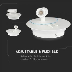 LED Fali lámpa LED/3W/230V + LED/6W/230V 3000K fehér