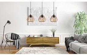 Csillár zsinóron BERGO 3xE27/60W/230V fekete