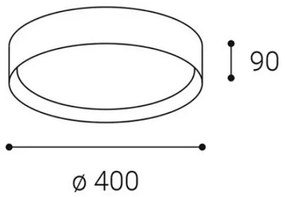 LED2 - LED Mennyezeti lámpa MILA LED/30W/230V 3000/4000K
