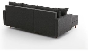 Antracitszürke sarokkanapé (bal oldali) Eva – Balcab Home