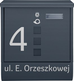 Antracit Postaláda Tubus Minta És Felirat