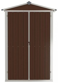 barna horganyzott acél kerti fészer 116x45x175 cm