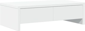 vidaXL fehér szerelt fa monitorállvány fiókokkal 50 x 27 x 15 cm