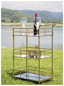 Reo 3 szintes zsúrkocsi arany színű szerkezettel, - Mauro Ferretti