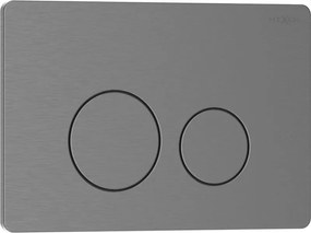 Mexen Tex 06 öblítőgomb rozsdamentes acél, kefe hatású gun szürke - 6106-12