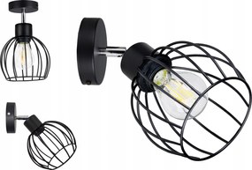Fali Lámpa állítható loft Gömb Drót 1