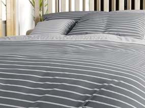 Povlečení z Renforcé bavlny CAPRIVI šedé knoflík Ágyneműhuzat mérete: 70 x 90 cm | 140 x 200 cm